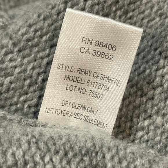 Theory Remy 100% Cashmere Chunky Cabled Shawl Collar Pullover Sweater Size Small - Picture 9 of 9